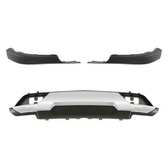 Front Lower Bumper Valance & Chrome Skid Plate Fit For 2016-2019 Silverado 1500