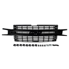 Front Grille For 2019-2022 Chevrolet Silverado 1500 (Gloss Black)