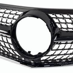 Diamond Grill Fit W207 E-CLASS Coupe Facelift 2014/2015/2016/2017 Black W/o Camera Hole