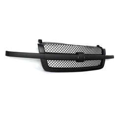 Front Grill Grille for 2003-2007 Chevrolet Silverado 1500 (Matte Black)