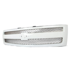 Front Grille For 2007-2013 Chevrolet Silverado 1500 Summit White w/Chrome Insert