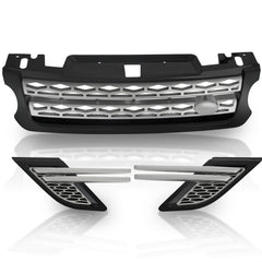 3PCS Front Bumper Upper Grille Set Fit 2014-2017 Land Rover Range Rover Sport