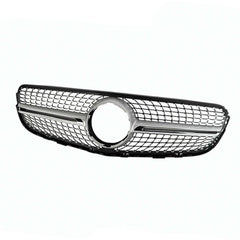 Front Chrome Diamond Grille Grill For Mercedes Benz X253 2015/2016/2017/2018/2019 GLC300 GLC43