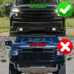 Front Grille For 2019-2022 Chevrolet Silverado 1500 (Gloss Black)
