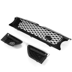 Gloss Black Front Grille Air Side Vents For Land Rover Range Rover Sport 2010/2011/2012/2013
