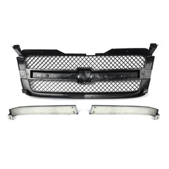 Front Grill Grille for 2003-2007 Chevrolet Silverado 1500 (Matte Black)