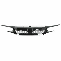 Front Mesh Grille Type R For 2019-2021 Honda Civic Sedan Coupe Glossy Black