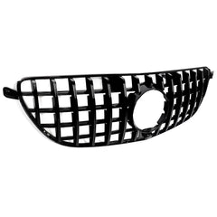All Black Front Hood Grille For Mercedes Benz W166 GLE63 2016 2017 2018 2019