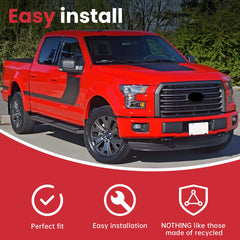 For Ford F150 F-150 2015-2017 Matte Black Front Bumper Upper Grille Hood Grill