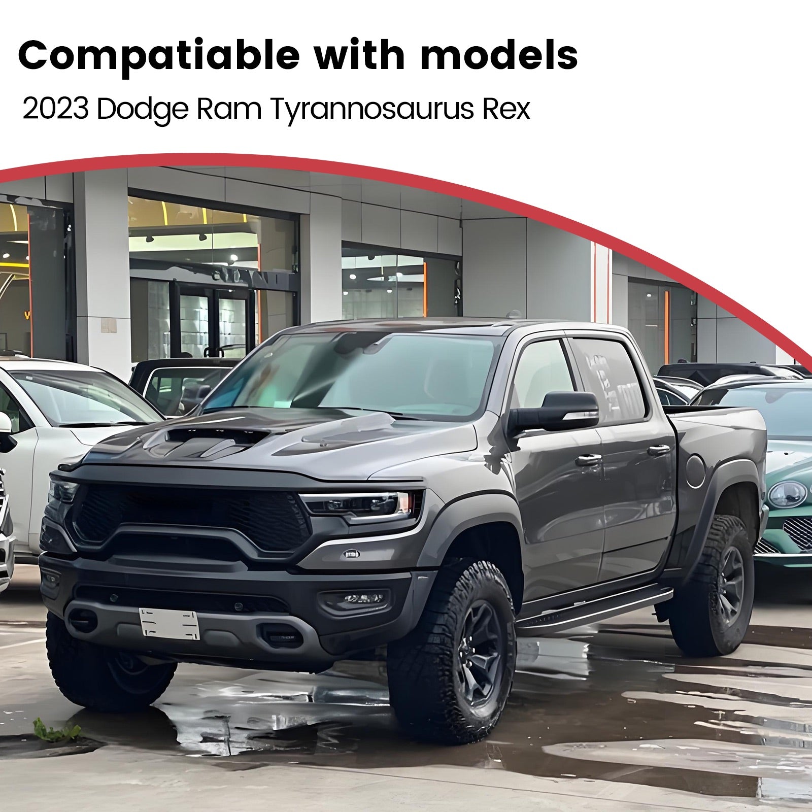 Deployable Electric Running Board Side Steps fit for DODGE RAM HELLCAT 2023