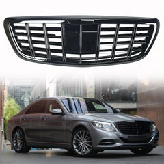 All Black New Grille For 2013/2014/2015/2016/2017/2018/2019/2020 S-Class W222 S400 S500 w/Camera Hole