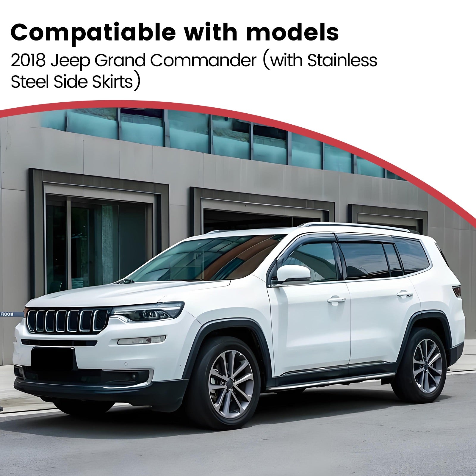 Deployable Electric Running Board Side Steps fit for JEEP GRAND COMMANDER 2018-2025 with side skits