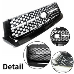Front Grille For Toyota Tundra 2014-2021 ABS Mesh Grill Replacement Gloss Black