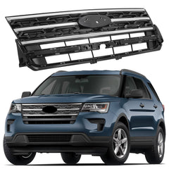 For Ford Explorer 2016-2017 Front Bumper Grille Honeycomb Chrome #FB5Z8200AC