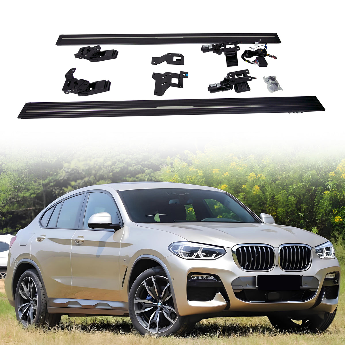 Deployable Electric Running Board Side Steps fit for BMW X4 2018 2019 2020 2021 2022 2023 2024 2025