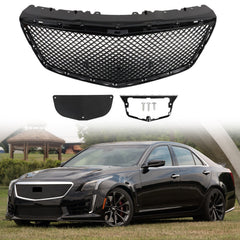 Front Bumper Hood Grille ABS Black Fit For Cadillac CTS Sedan B Style 2014/2015/2016/2017/2018/2019