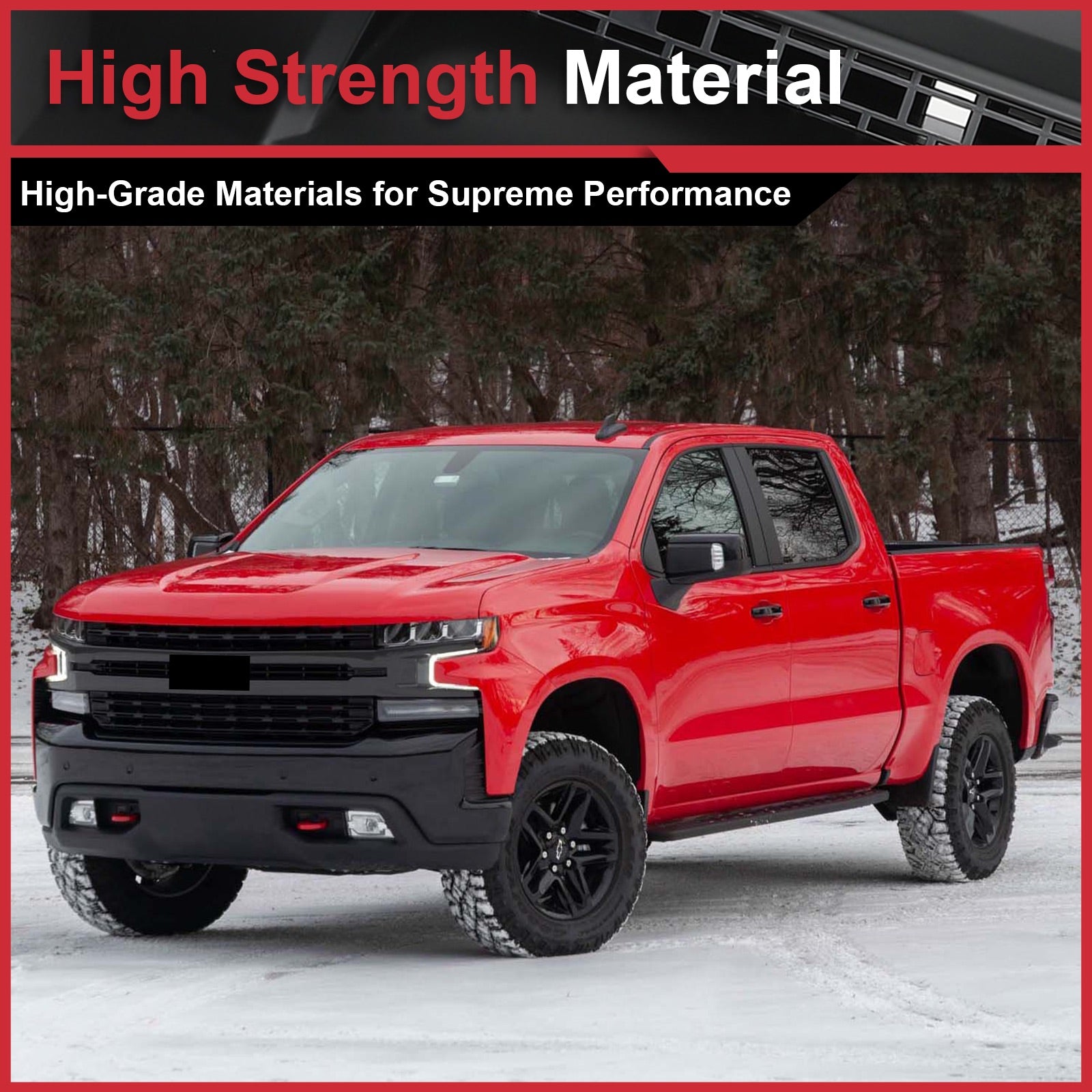 For Chevrolet Silverado 1500 2019 2020 2021 2022 Front Bumper Hood Upper Grille