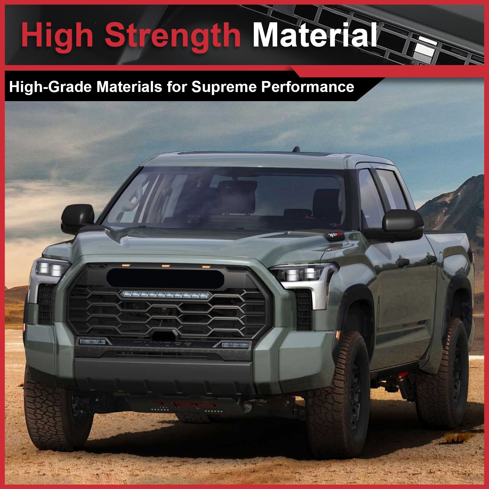 Matte Black For Toyota Tundra 2022/2023/2024/2025 Front Upper Grille Mesh 53114-0C470