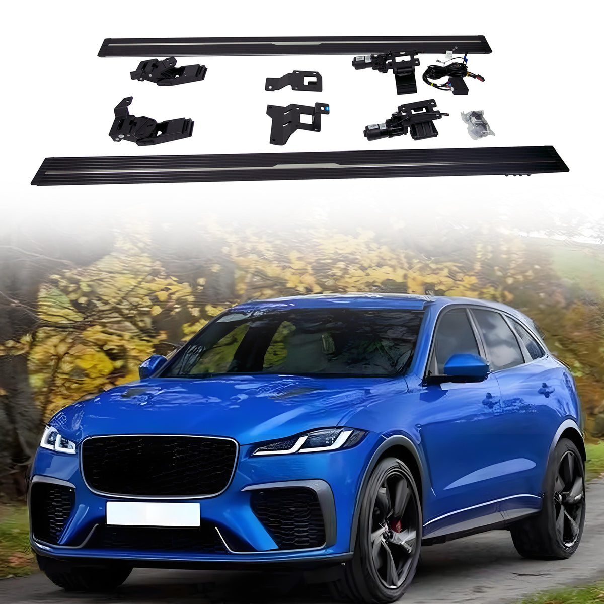 Deployable Electric Running Board Side Steps fit for JAGUAR F-PACE AKM 2021 2022 2023 2024 2025