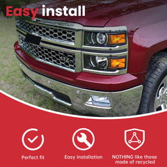 Front Bumper Grille Chrome LTZ Style For 2014-15 Chevrolet Silverado 1500 Grill
