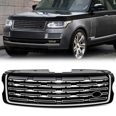 For 2013/2014/2015/2016/2017 Range Rover 2023 Style Front Upper Bumper Grille Grill Gloss Black