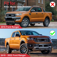 For 2019 2020 2021 2022 Ford Ranger Front Grille Grill KB3B-8350-A Matt Black