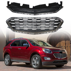 Upper & Lower Grill Set For Chevrolet Equinox 2016-2017 Front Bumper Grille