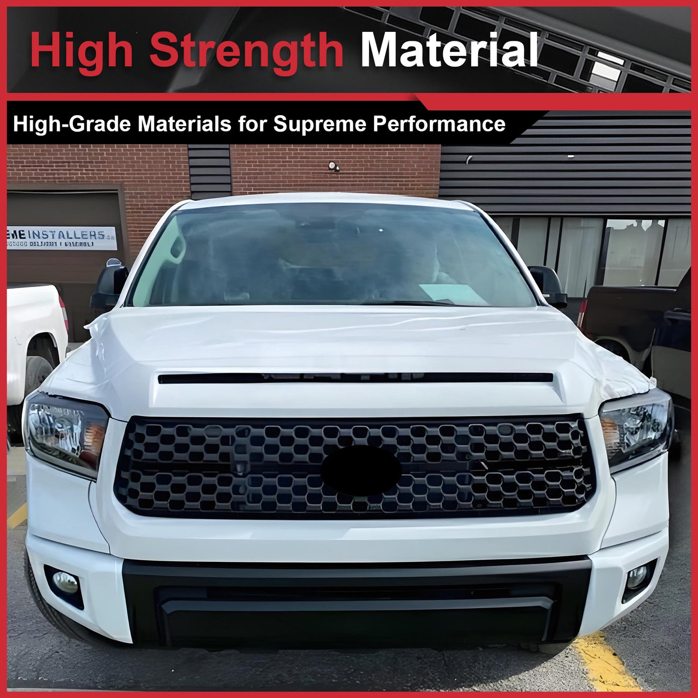 For Toyota Tundra 2014-2021 Front Upper Grille Hood Bulge Molding WHITE 040