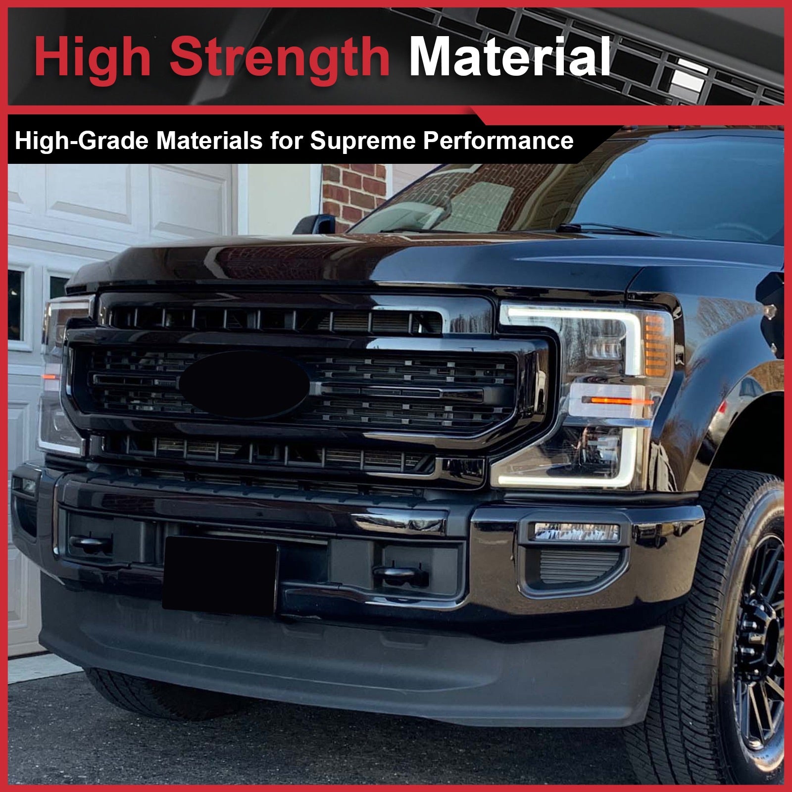 Fits For 2020-2022 Super Duty F-250 F-350 Ford Sport Glossy Black Grille