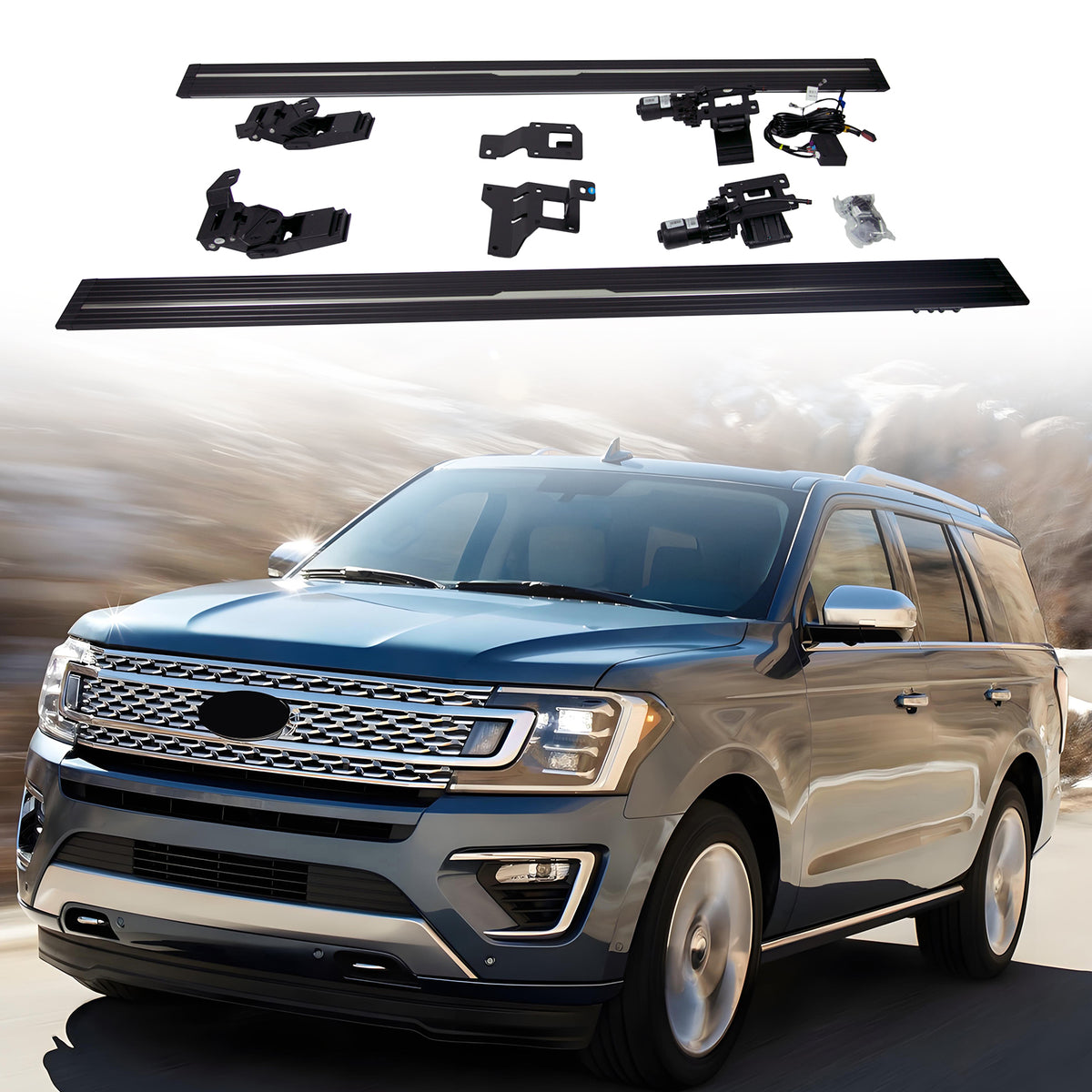 Deployable Electric Running Board Side Steps fit for FORD Expedition 2017-2025
