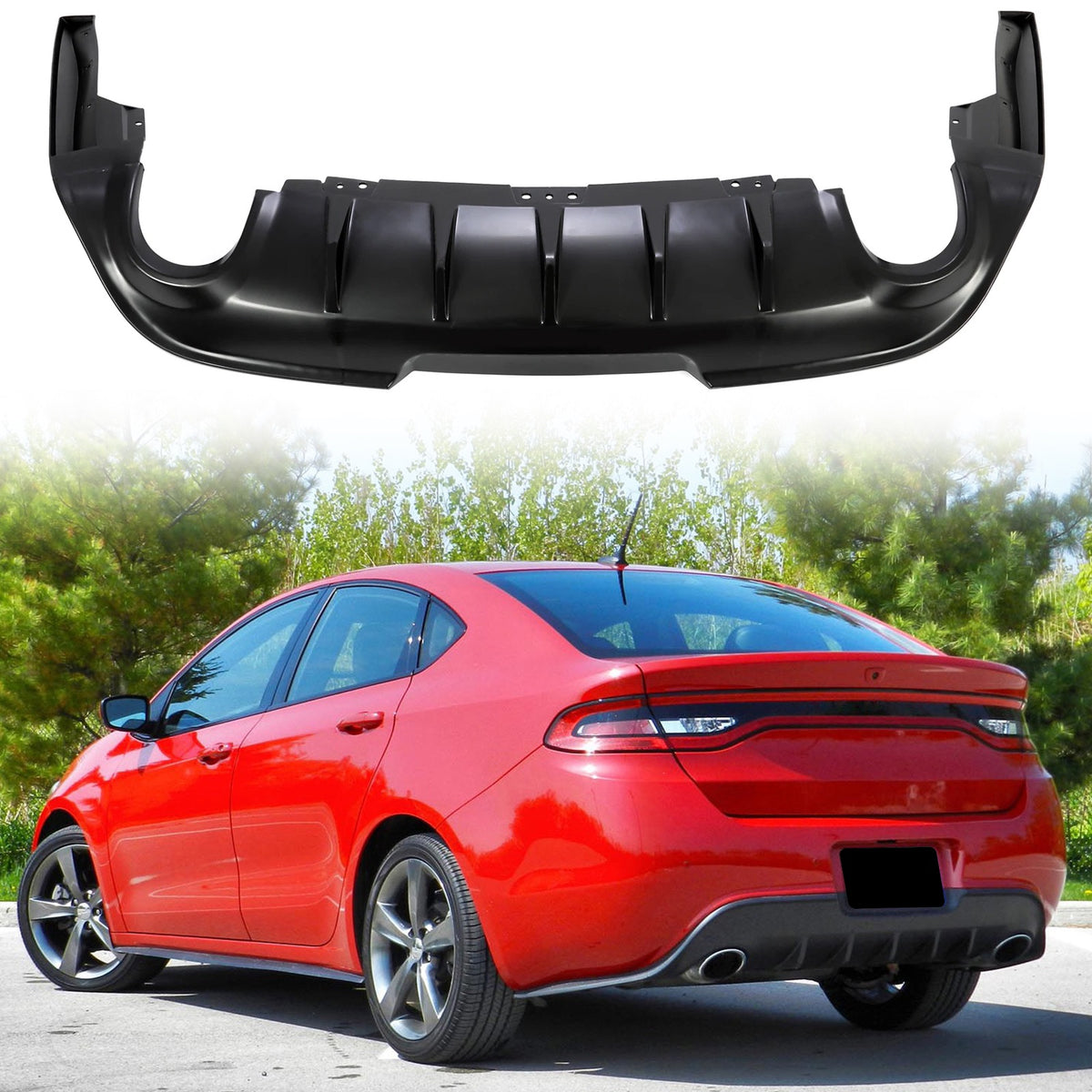 For Dodge Dart GTS Style 2013/2014/2015/2016 Rear Bumper Lip Lower Valance Diffuser