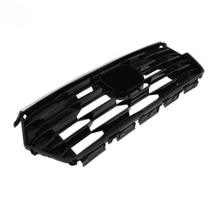 Front Grille Fit For 2023-2024 Honda Pilot Gloss Black Plastic W/Chrome Trim