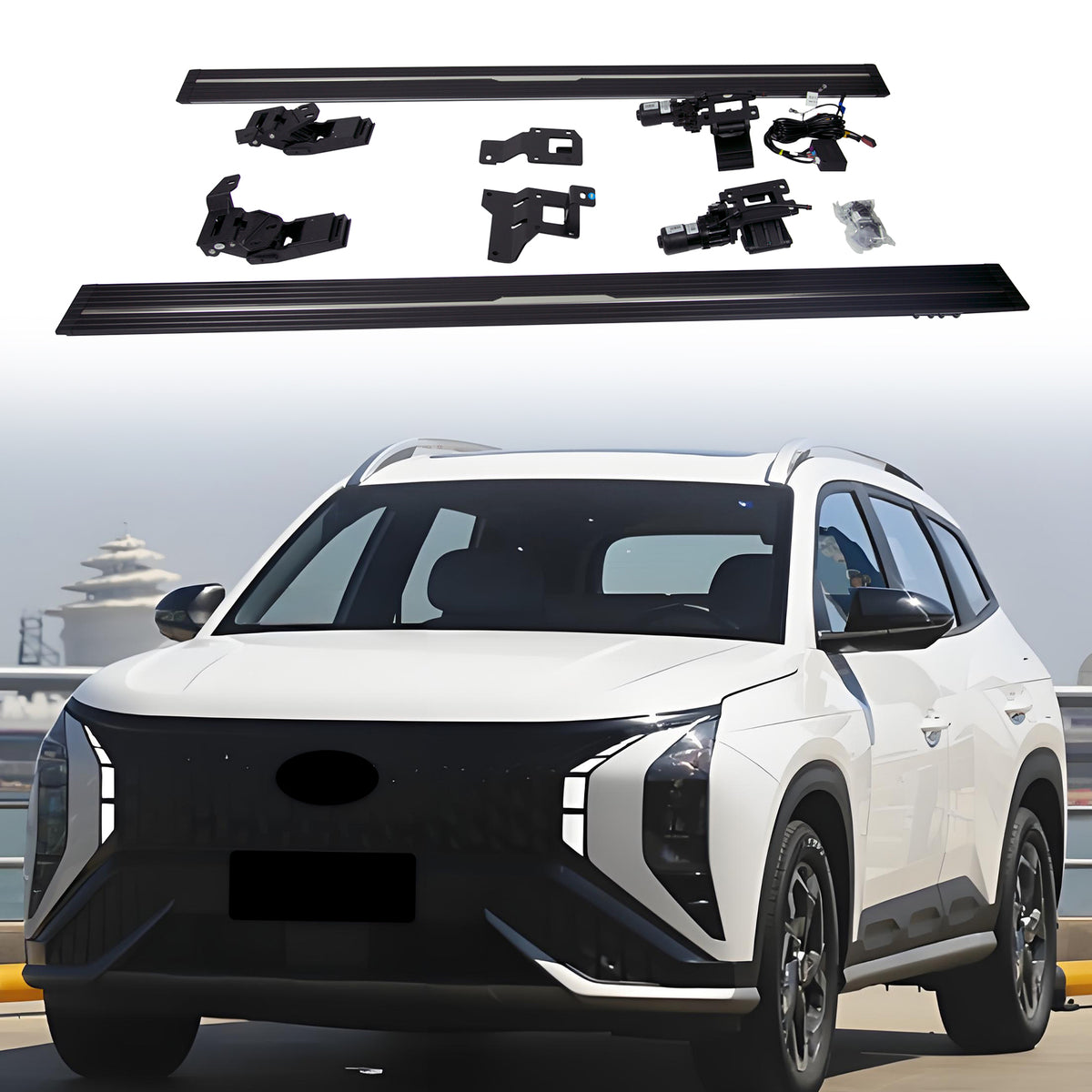 Deployable Electric Running Board Side Steps fit for HYUNDAI MUFASA 2023-2025