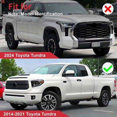 For Toyota Tundra 2014-2021 Front Upper Grille Hood Bulge Molding WHITE 040