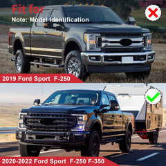 Fits For 2020-2022 Super Duty F-250 F-350 Ford Sport Glossy Black Grille