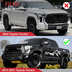 Front Upper Hood Bulge Molding Matte Fit For 2014-2021 Toyota Tundra Black