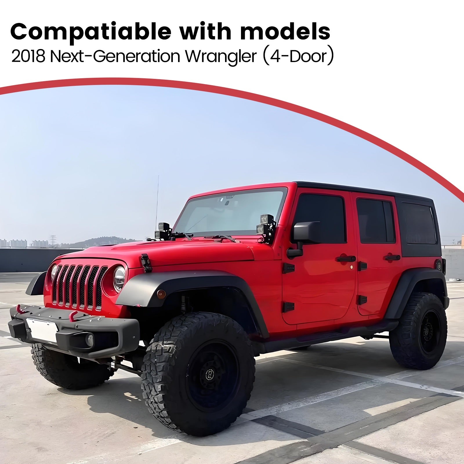 Deployable Electric Running Board Side Steps fit for JEEP WRANGLER 4-DOOR 2018-2025