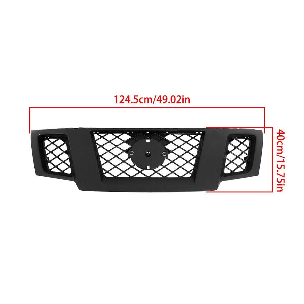 Grill Fit For Nissan Frontier 2009 -2021 Grille Shell w/ Black Insert