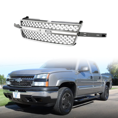 Chrome Grille Honeycomb Style Grill For Silverado 1500 2500 3500 HD Pickup 03-07