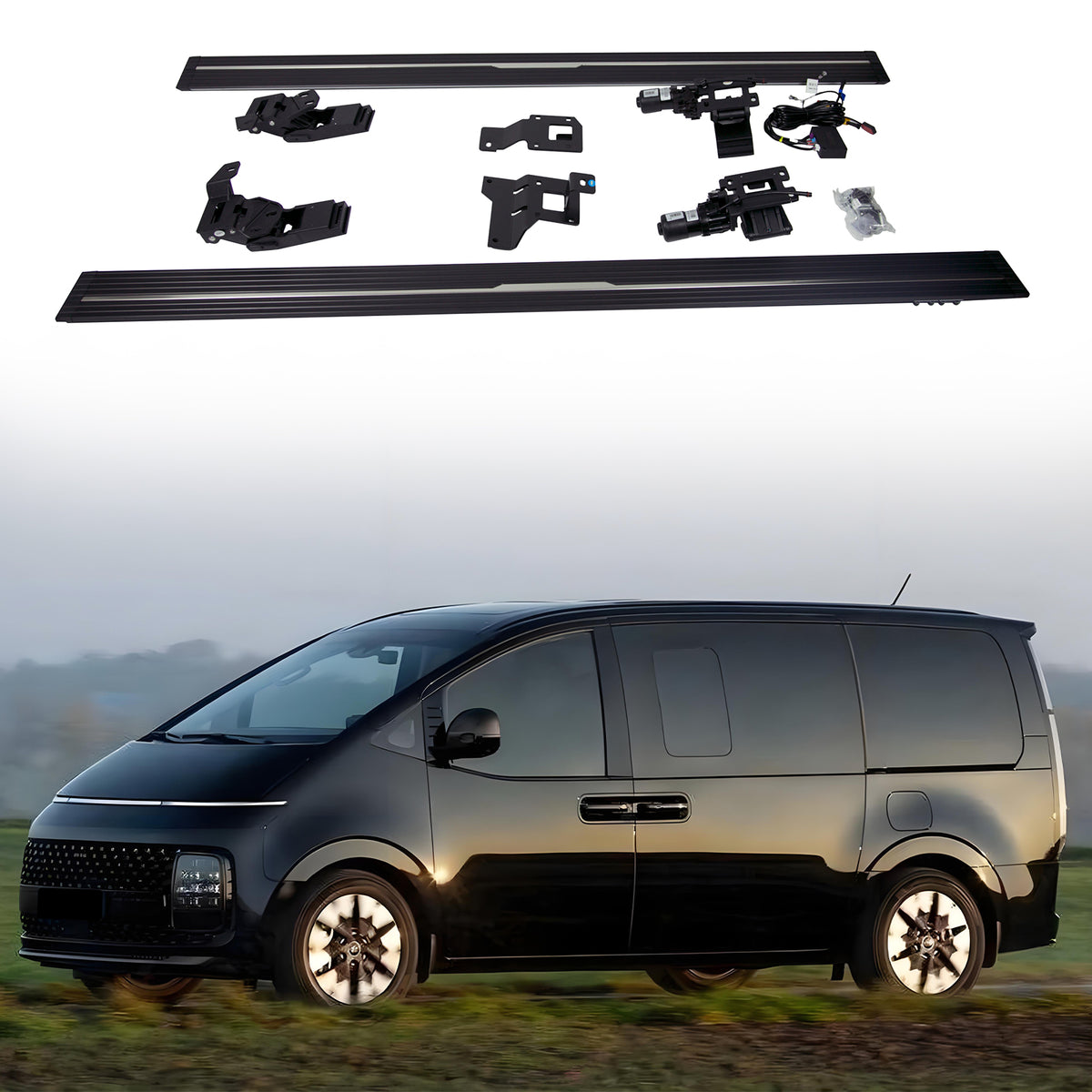 Deployable Electric Running Board Side Steps fit for HYUNDAI STARIA 2021-2025
