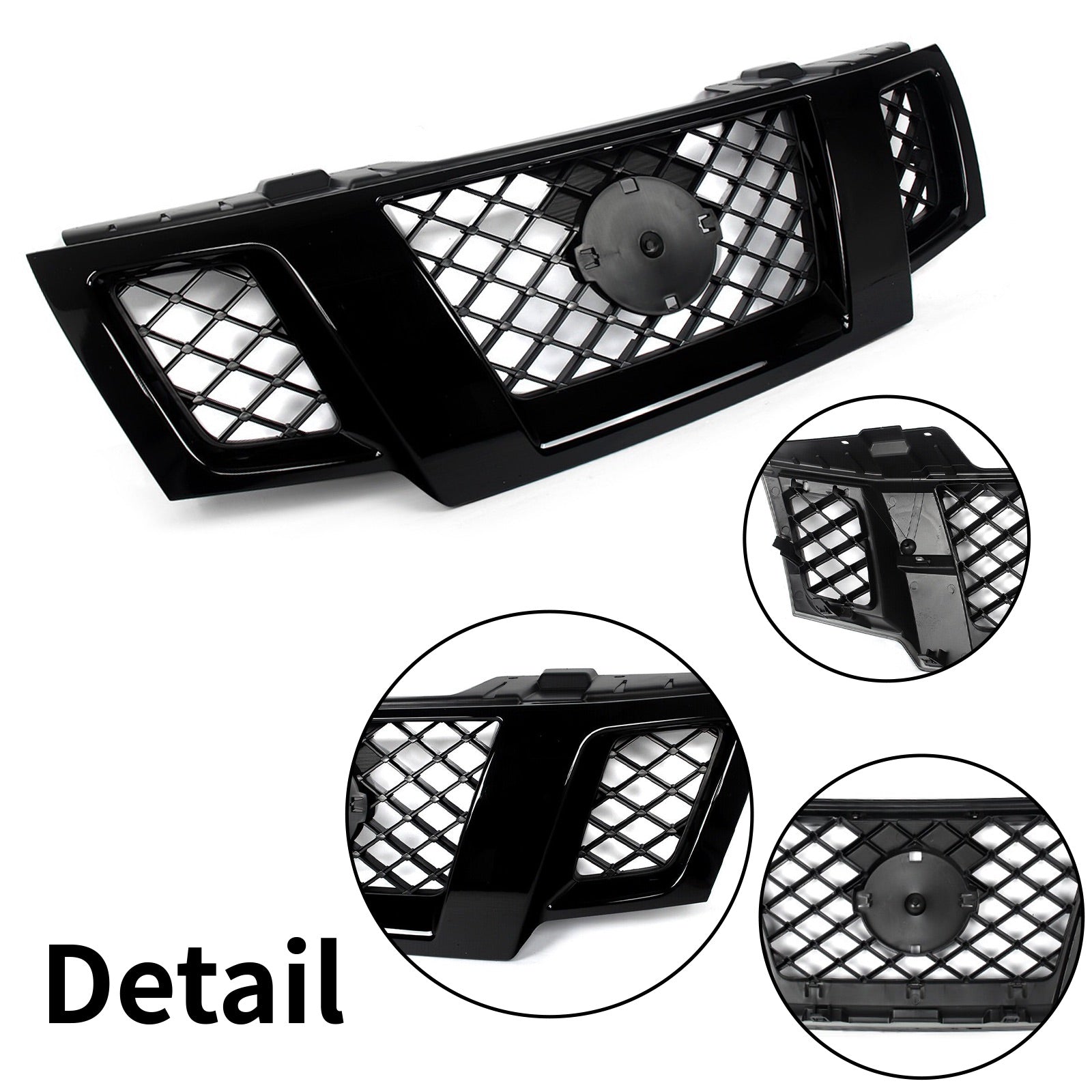 Gloss Black Grill Front Upper Grille 62310-ZL00B For Nissan Frontier 2009-2021
