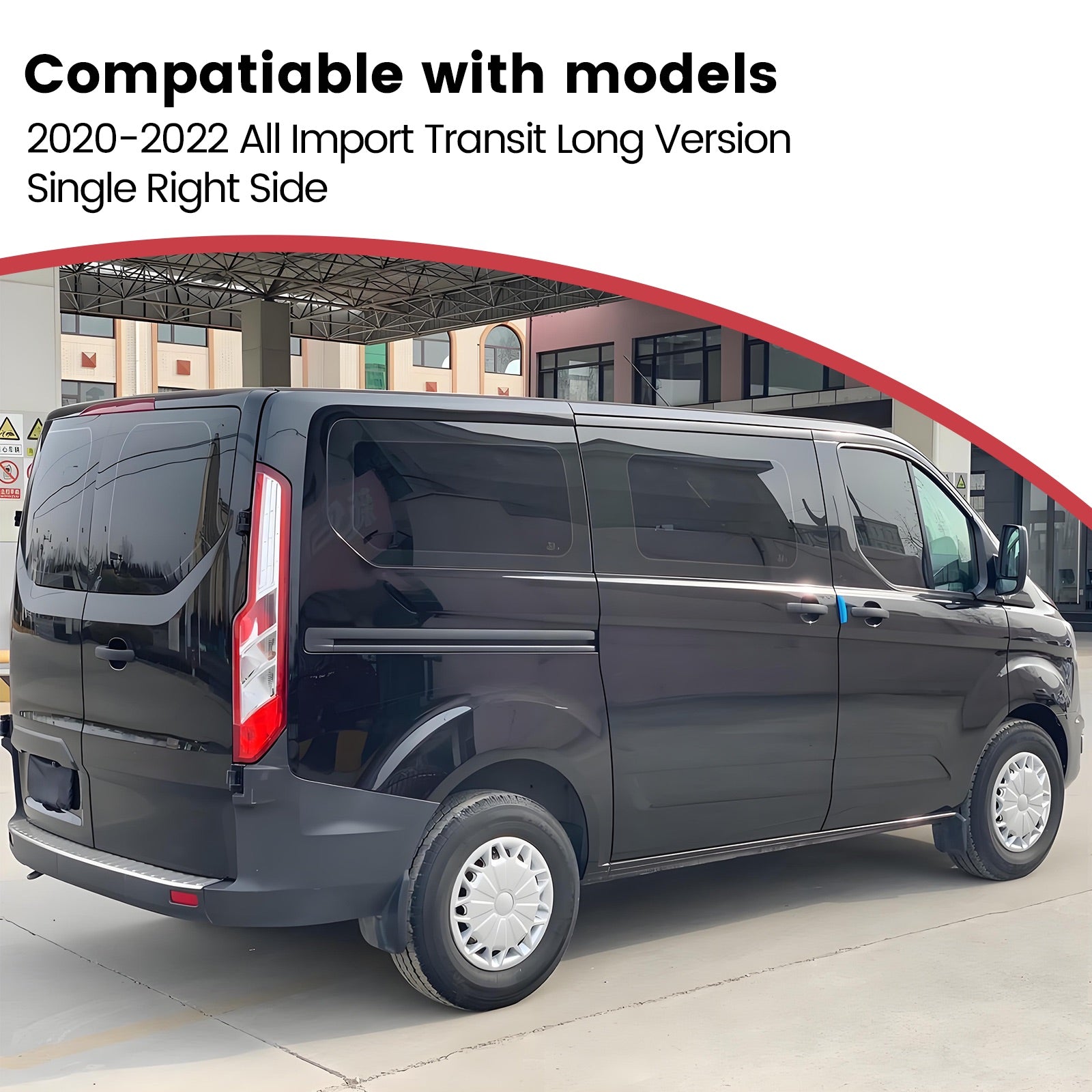 Deployable Electric Running Board Side Steps fit for FORD TRANSIT LWB (Single Right Piece) 2020-2023
