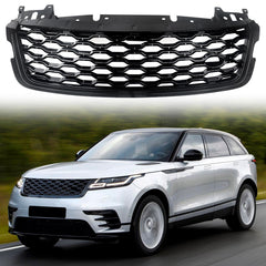 For Range Rover Velar 2018/2019/2020/2021/2022/2023 Front Upper Center Grille Grill Mesh Gloss Black