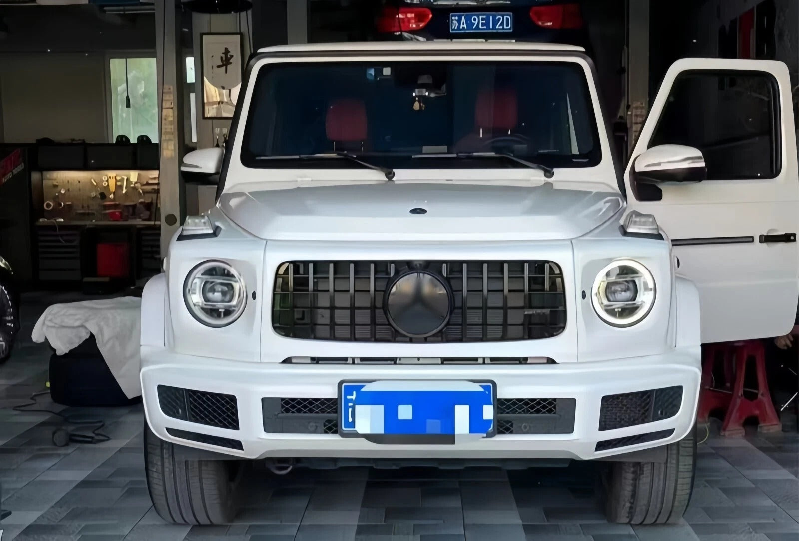 Mercedes G-Class W464 G500 550 to G63 Front Grill+Head Lights Covers 2019-2025