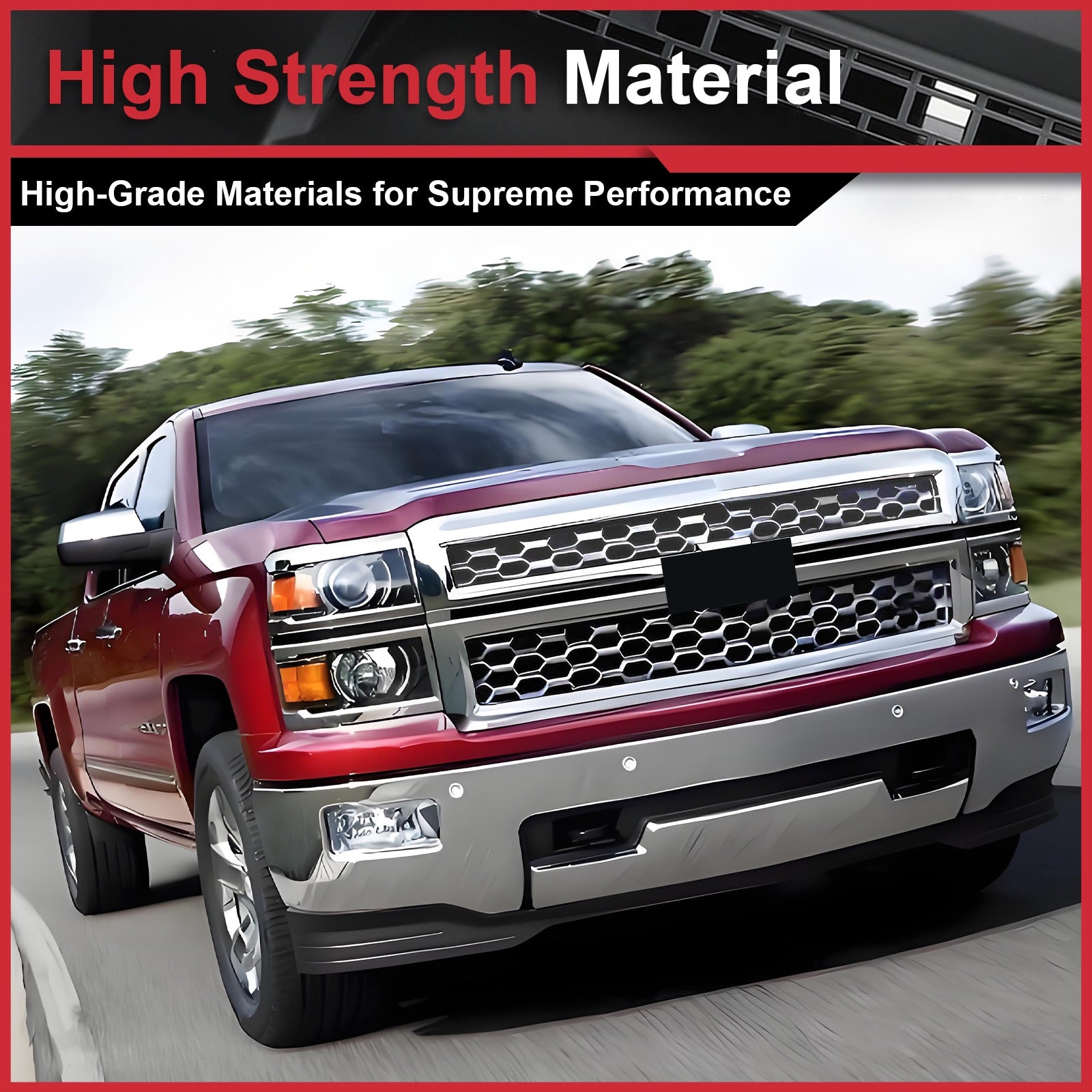 Front Bumper Grille Chrome LTZ Style For 2014-15 Chevrolet Silverado 1500 Grill