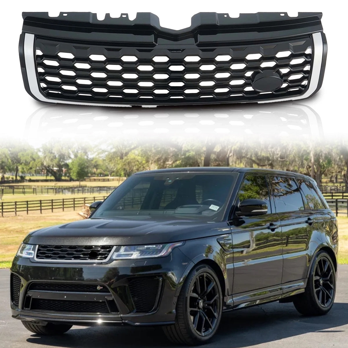 For Land Rover Range Rover Evoque 2012/2013/2014/2015/2016/2017/2018/2019 Front Bumper Upper Grille Vent Grill