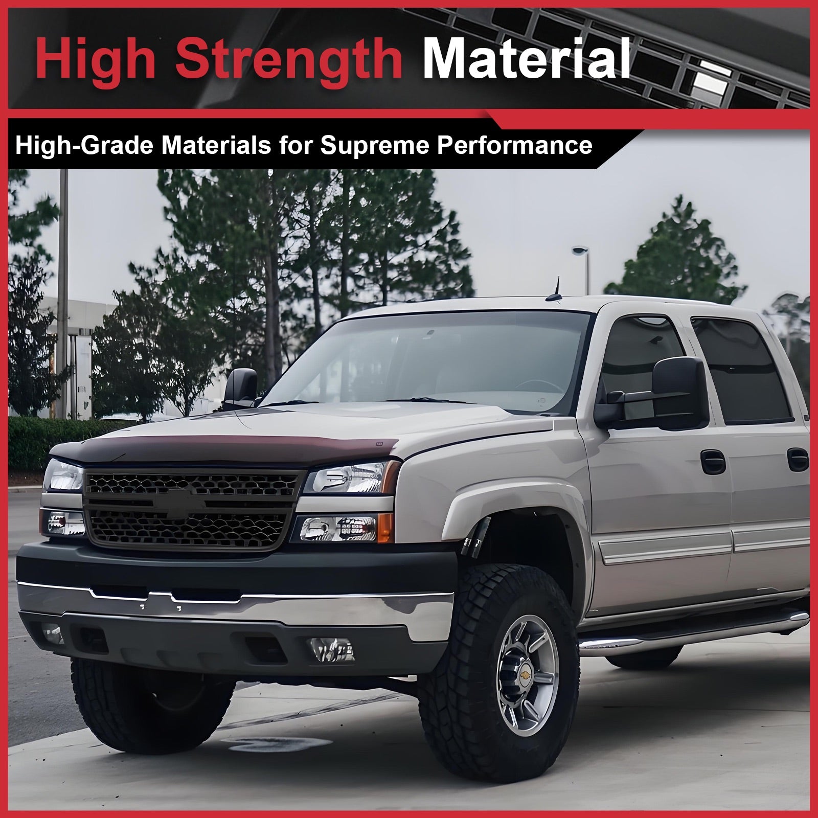 Fit for 2005 2006 2007 Chevy Silverado 1500 2500HD 3500 Front Upper Grille Grill