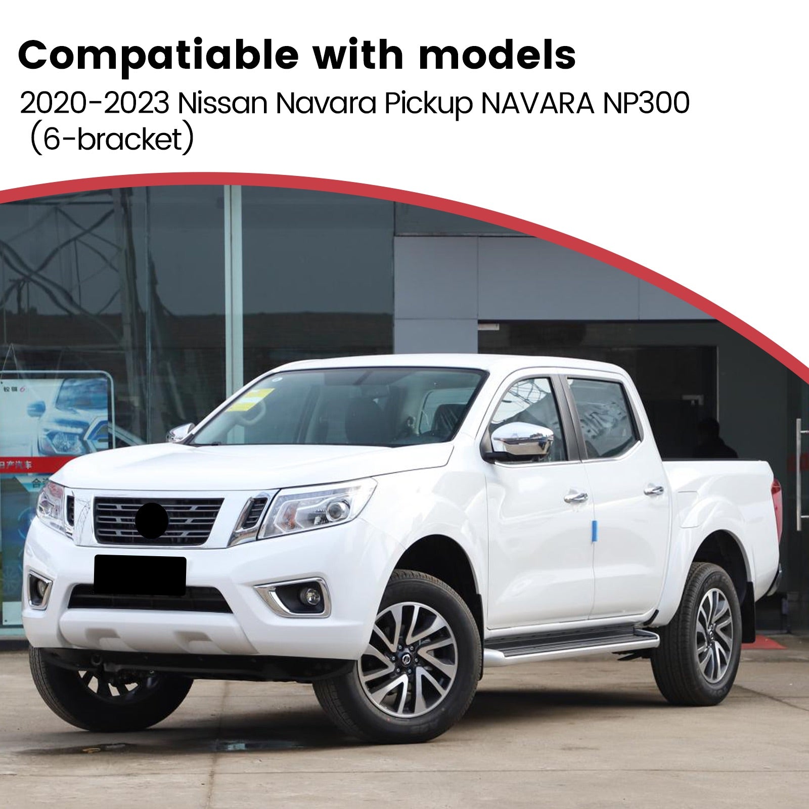 Deployable Electric Running Board Side Steps fit for NISSAN NAVARA NP300 (6 Suppports) 2020-2023