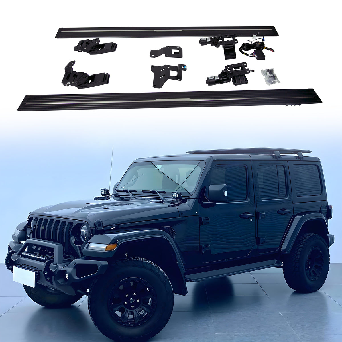Deployable Electric Running Board Side Steps fit for JEEP WRANGLER 4-DOOR 2018-2025