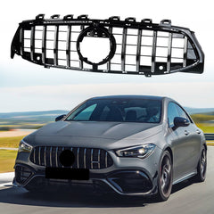 Glossy Black GT R Front Grille Fits For CLA W118 C118 CLA35 2020/2021/2022/2023